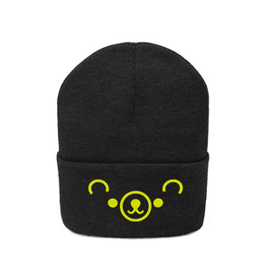 Bear Emoticon Knit Beanie